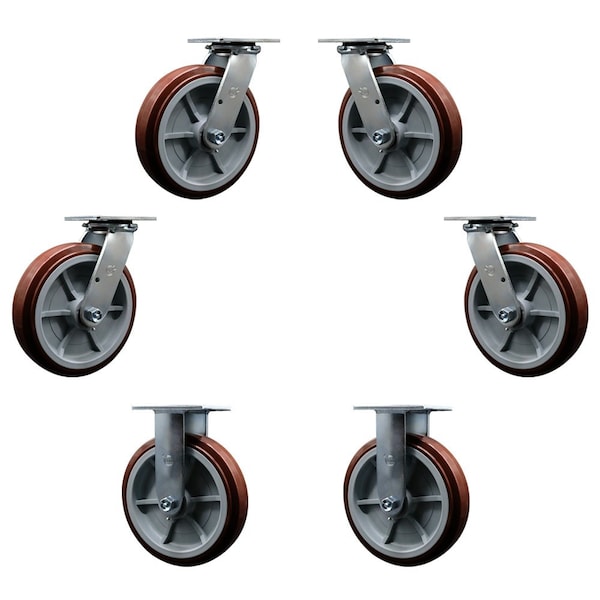 Replacement Caster Set for Magliner Casters 130077 and 130078, 6PK